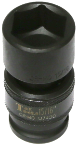 15/16 Inch 1/2 Inch Drive Universal Impact Socket