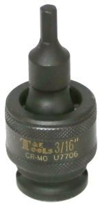 3/16 Inch 3/8 Inch Drive Impact Universal Inhex Socket