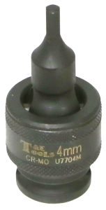 4mm 3/8 Inch Drive Impact Universal Inhex Socket