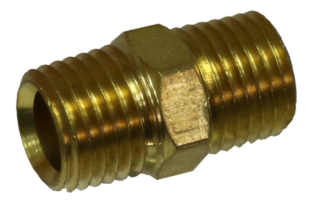 1/4 Inch 1/4 Inch NPT Male Nipple Brass