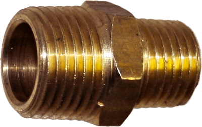 3/8 Inch 1/4 Inch NPT Male Nipple Brass