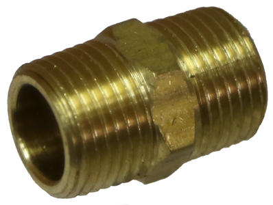 3/8 Inch 3/8 Inch NPT Male Nipple Brass