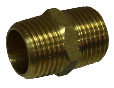 1/2 Inch 1/2 Inch NPT Male Nipple Brass