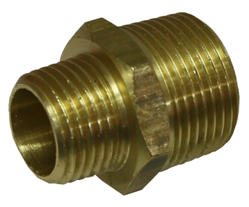 3/4 Inch 1/2 Inch NPT Male Nipple Brass