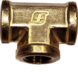 1/4 Inch 1/4 Inch 3 Way Female Tee Brass