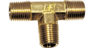 1/4 Inch 1/4 Inch 3 Way Male Tee Brass