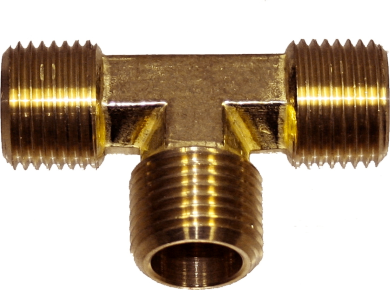 1/2 Inch 1/2 Inch 3 Way Male Tee Brass