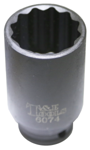 34mm 1/2 Inch Drive 12 Point Deep Impact Socket 78mm Long