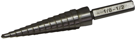 Self Starting Stepped Drill Bit 1/8 Inch To 1/2 Inch (3 To 13mm)