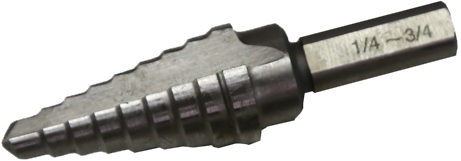 Self Starting Stepped Drill Bit 1/4 Inch To 3/4 Inch (6 To 19mm)