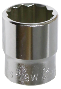 3/8 Inch 3/8 Inch Drive Whitworth 12 Point Socket