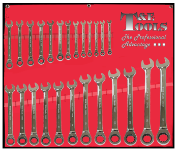 25 Piece Metric Gear Ratchet Wrench Set 6mm-32mm