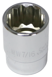 7/16 Inch Whitworth 1/2 Inch Drive 12 Point Socket