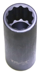 13/16 Inch 1/2 Inch Drive 12 Point Deep SAE Impact Socket 82L