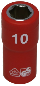 10mm 1/4 Inch Drive 6 Point VDE Insulated Socket