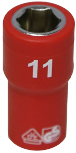 11mm 1/4 Inch Drive 6 Point VDE Insulated Socket