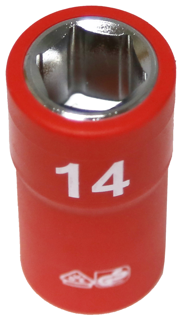 14mm 3/8 Inch Drive 6 Point VDE Insulated Socket