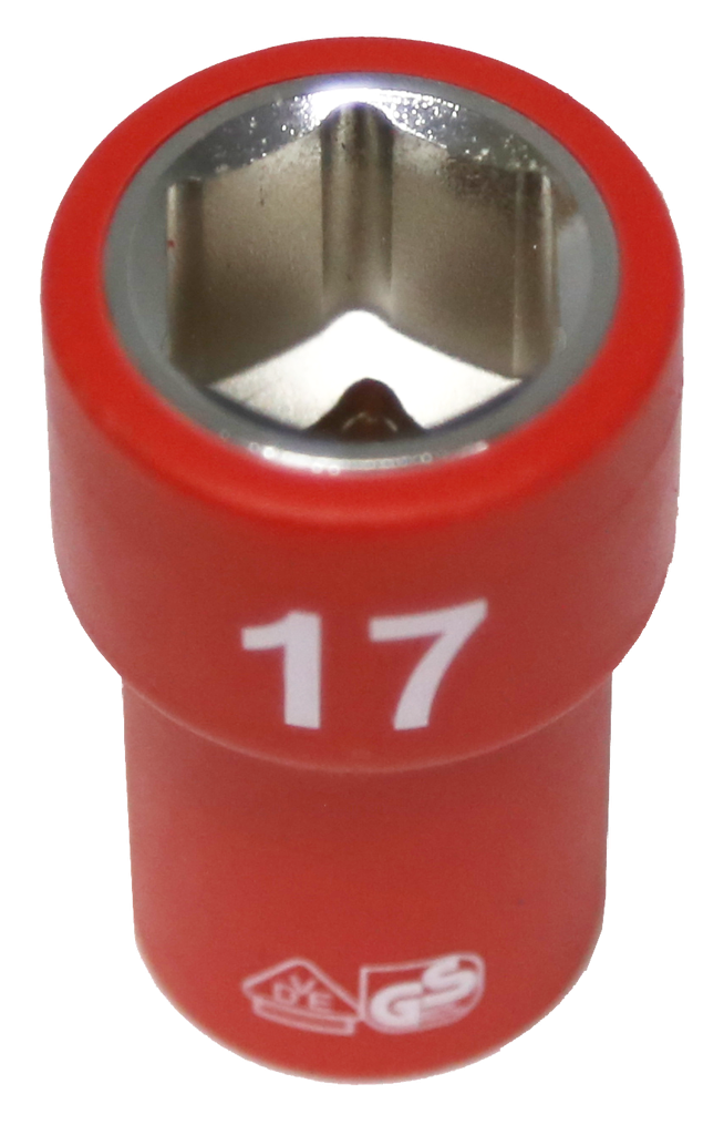 17mm 3/8 Inch Drive 6 Point VDE Insulated Socket