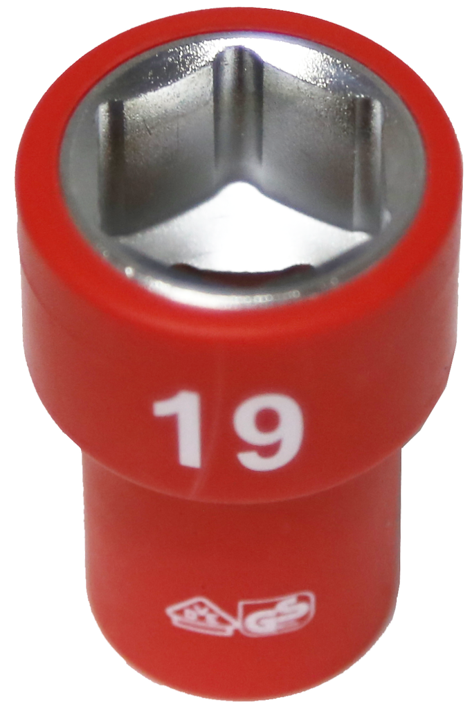 19mm 3/8 Inch Drive 6 Point VDE Insulated Socket