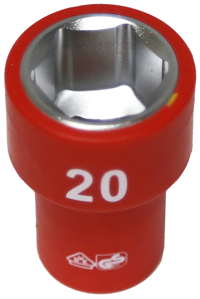 20mm 3/8 Inch Drive 6 Point VDE Insulated Socket