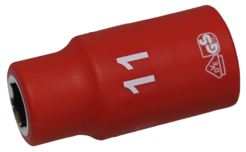 11mm 1/2 Inch Drive 6 Point VDE Insulated Socket