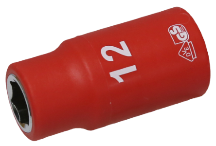 12mm 1/2 Inch Drive 6 Point VDE Insulated Socket