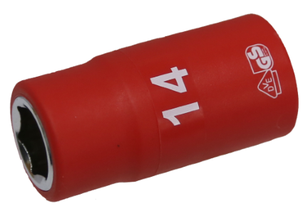 14mm 1/2 Inch Drive 6 Point VDE Insulated Socket