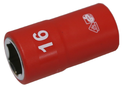 16mm 1/2 Inch Drive 6 Point VDE Insulated Socket