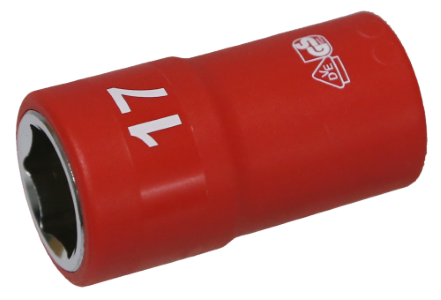 17mm 1/2 Inch Drive 6 Point VDE Insulated Socket