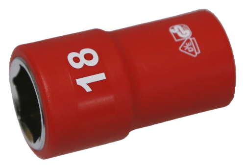 18mm 1/2 Inch Drive 6 Point VDE Insulated Socket