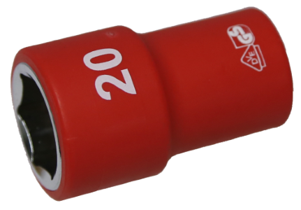 20mm 1/2 Inch Drive 6 Point VDE Insulated Socket