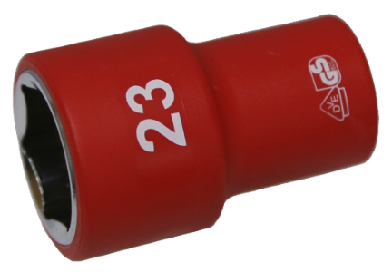 23mm 1/2 Inch Drive 6 Point VDE Insulated Socket