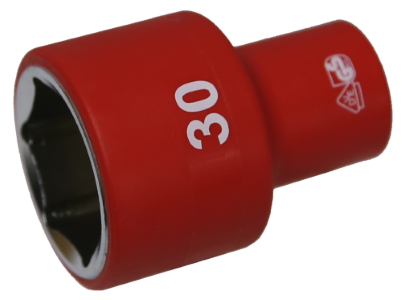 30mm 1/2 Inch Drive 6 Point VDE Insulated Socket