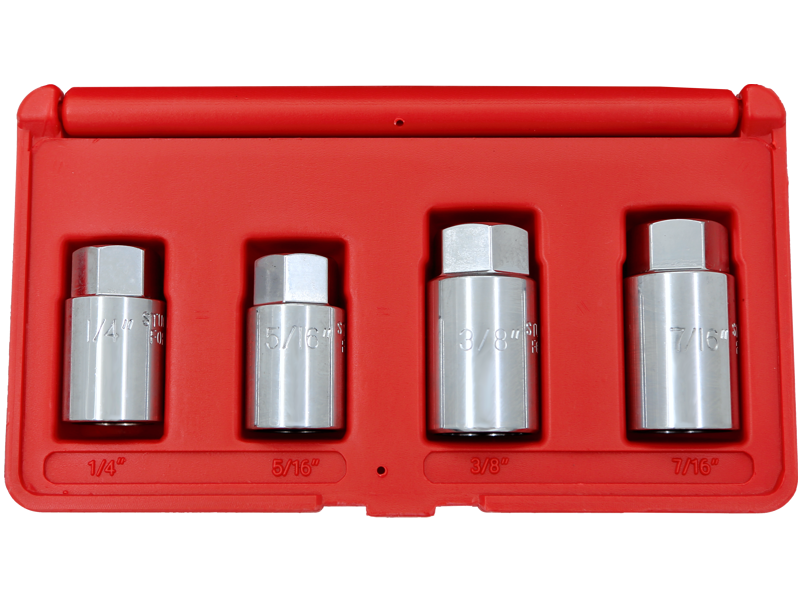 4 Piece SAE Stud Remover Set 1/4 Inch 5/16 Inch 3/8 Inch 7/16 Inch 