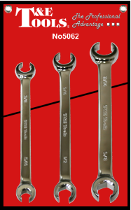 3 Piece SAE Flare Nut Wrench Set