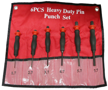 6 Piece Light Duty Pin Punch Set