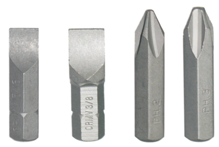 5/16 Inch Hex Replacement Bit Set (4 Piece) 30mm L