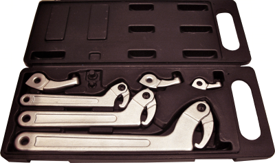 6 Piece Adjustable Inch C Inch & Pin Wrench Set