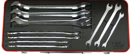 10 Piece Metric Super Thin Open End Wrenches 6 To 24mm.