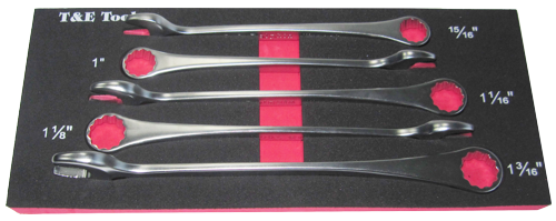 5 Piece SAE Dolphin Wr.15/16 Inch 1 Inch 1.1/16 Inch 1.1/8 Inch 1.3/16 Inch 