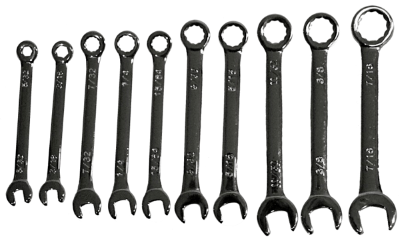 10 Piece SAE Comb Mini Wrench Set