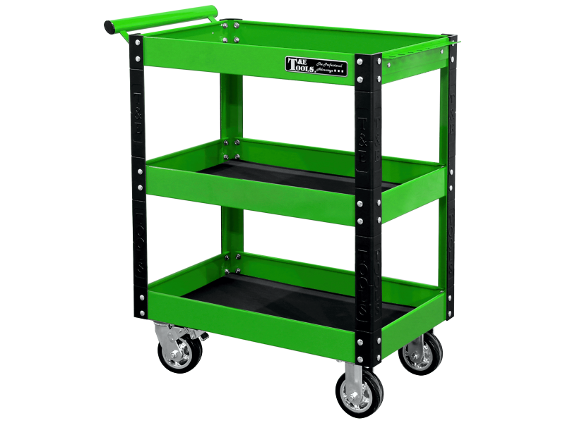  30" Heavy Duty 3 Level Utility Cart - Green