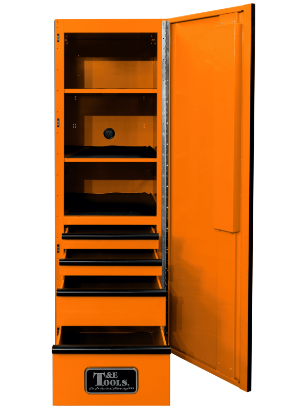  76" Godfather 4 Drawer Right Hand Side Cabinet-Orange