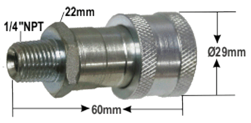 1/4"NPT Ram Large Female Half Coupler