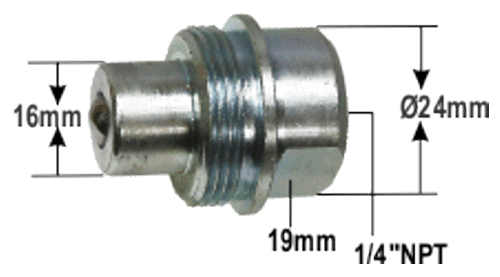 1/4"NPT Hose Large Male Half Coupler