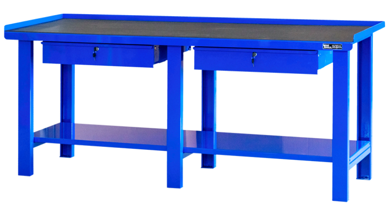  2M Heavy Duty Work Bench with Drawers- Blue