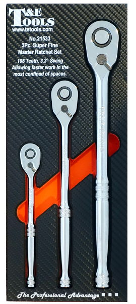 3 Piece  Super Fine Master Ratchet Set