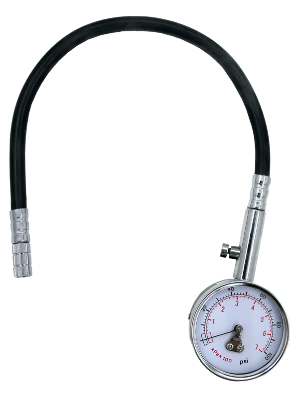 100 Psi Tyre Gauge Flexible & Single Chuck