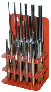 17 Piece Punch Set In Stand (Chrome)