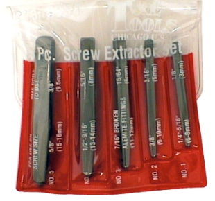 5 Piece Screw Extractor Set